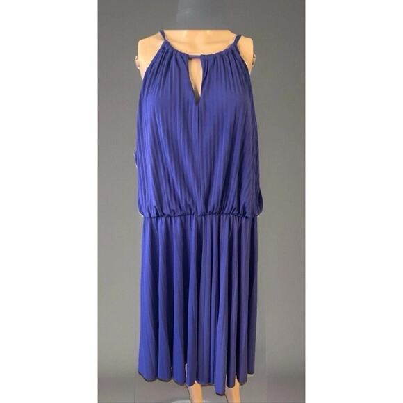 Lane Bryant Dresses & Skirts - Lane bryant womens 22/24 purple pleaded midi dress office feminine flowy classic